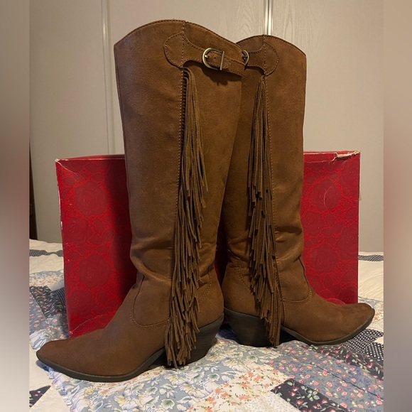 Carlos by Carlos Santana Lever fringe boots sz 10🤎 - Picture 4 of 17